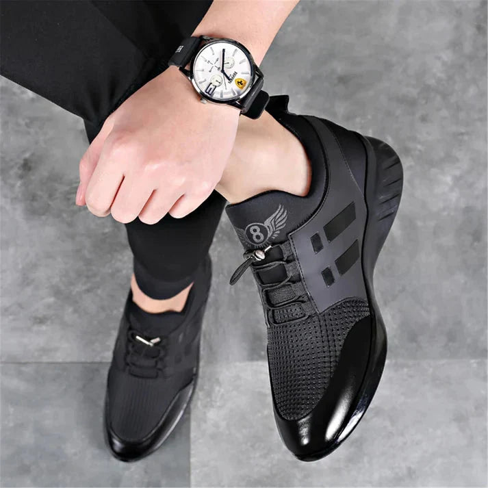 Maqiato | Men's Vegan Leather Sneakers in Black