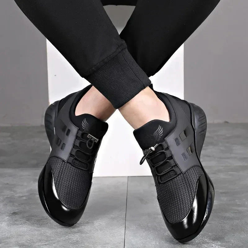Maqiato | Men's Vegan Leather Sneakers in Black