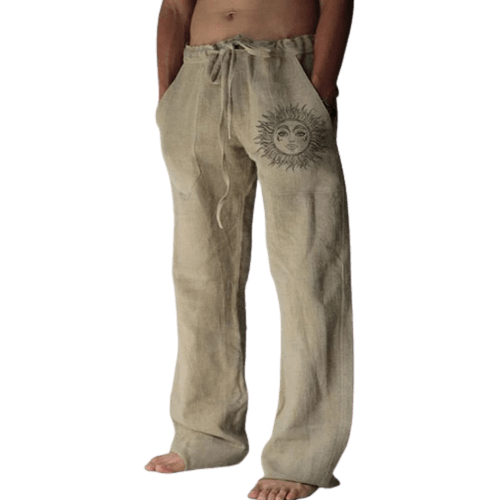 Maqiato | Men's Wide-Leg Linen Lounge Trousers