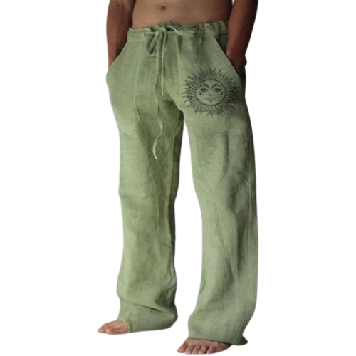 Maqiato | Men's Wide-Leg Linen Lounge Trousers