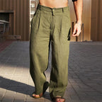Maqiato | Men's Wide Leg Linen Pants