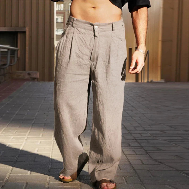 Maqiato | Men's Wide Leg Linen Pants