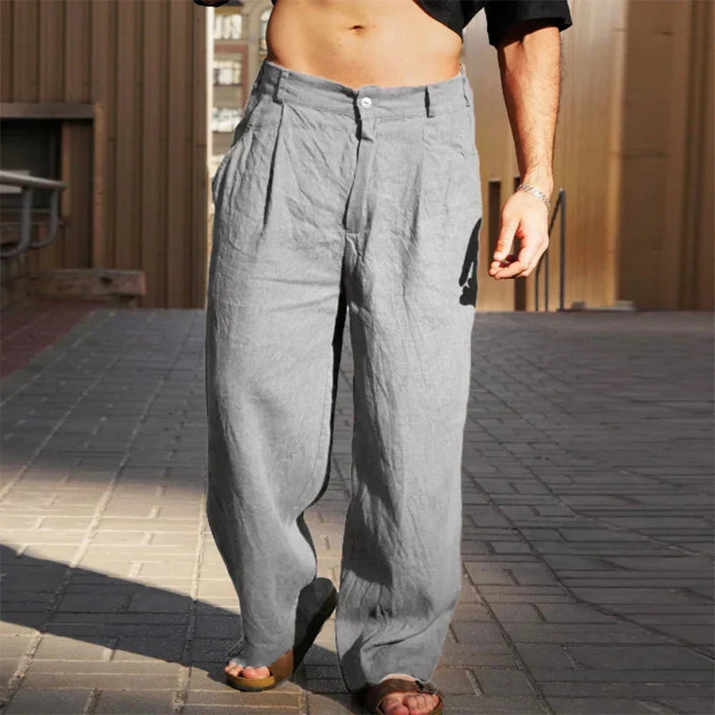 Maqiato | Men's Wide Leg Linen Pants