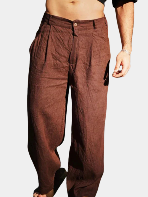 Maqiato | Men's Wide Leg Linen Pants