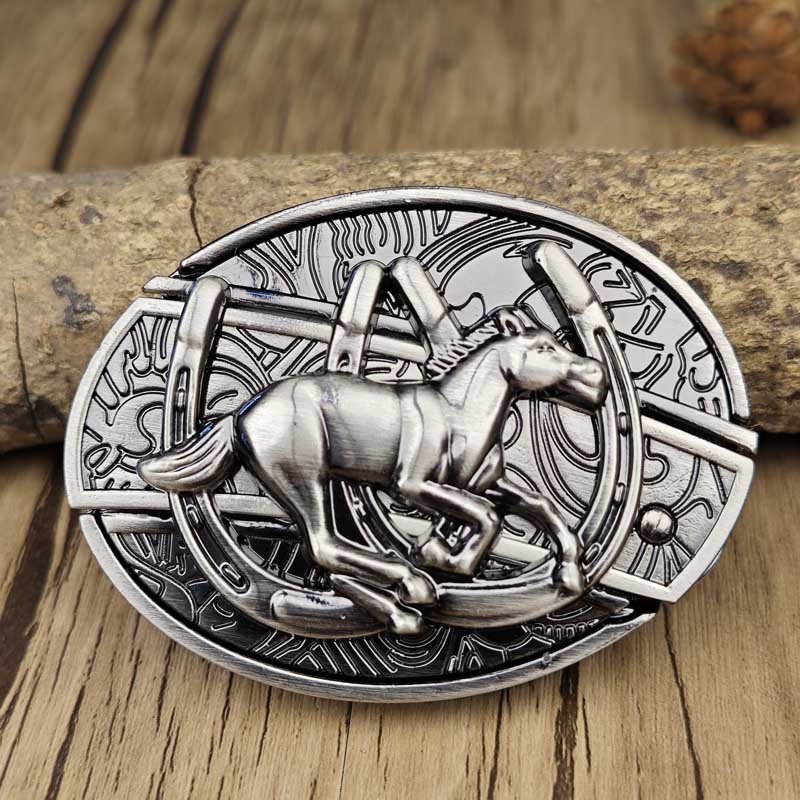Maqiato | Metal Oval Cowboy Belt Buckle