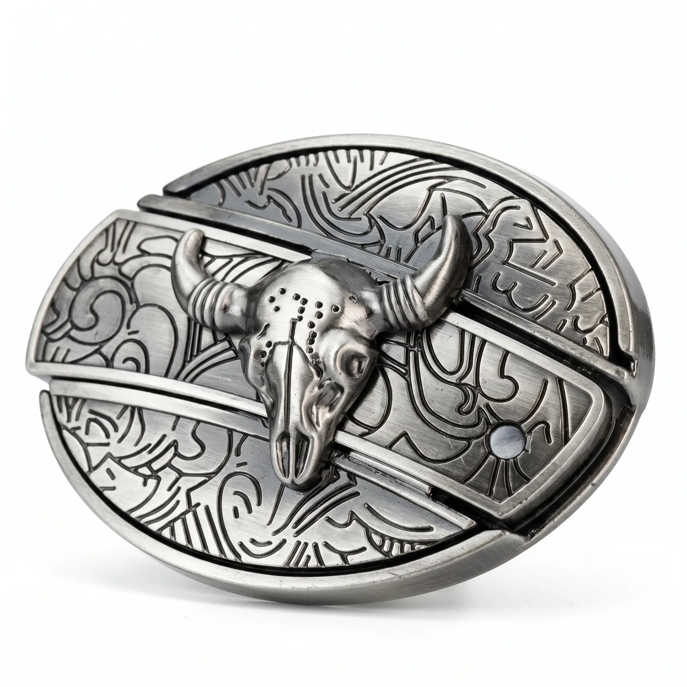 Maqiato | Metal Oval Cowboy Belt Buckle