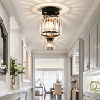 Maqiato | Modern Crystal Ceiling Light in Black or Gold