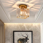 Maqiato | Modern Crystal Ceiling Light in Black or Gold