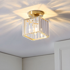 Maqiato | Modern Crystal Ceiling Light in Black or Gold