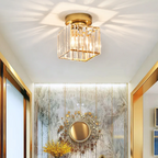 Maqiato | Modern Crystal Ceiling Light in Black or Gold