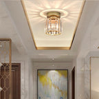 Maqiato | Modern Crystal Ceiling Light in Black or Gold