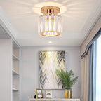Maqiato | Modern Crystal Ceiling Light in Black or Gold