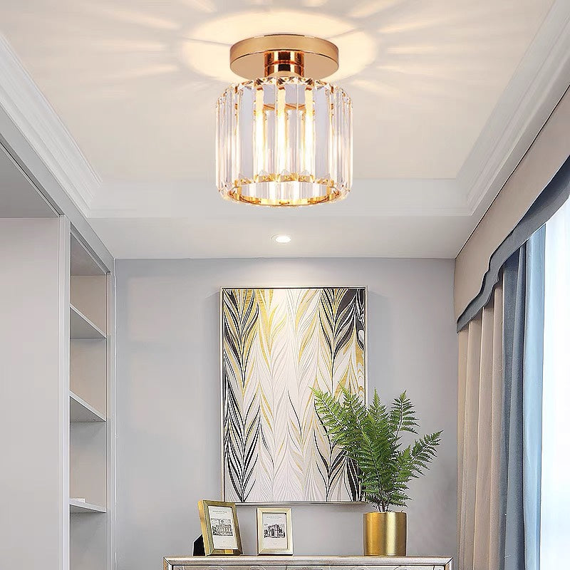 Maqiato | Modern Crystal Ceiling Light in Black or Gold