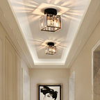 Maqiato | Modern Crystal Ceiling Light in Black or Gold