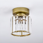 Maqiato | Modern Crystal Ceiling Light in Black or Gold