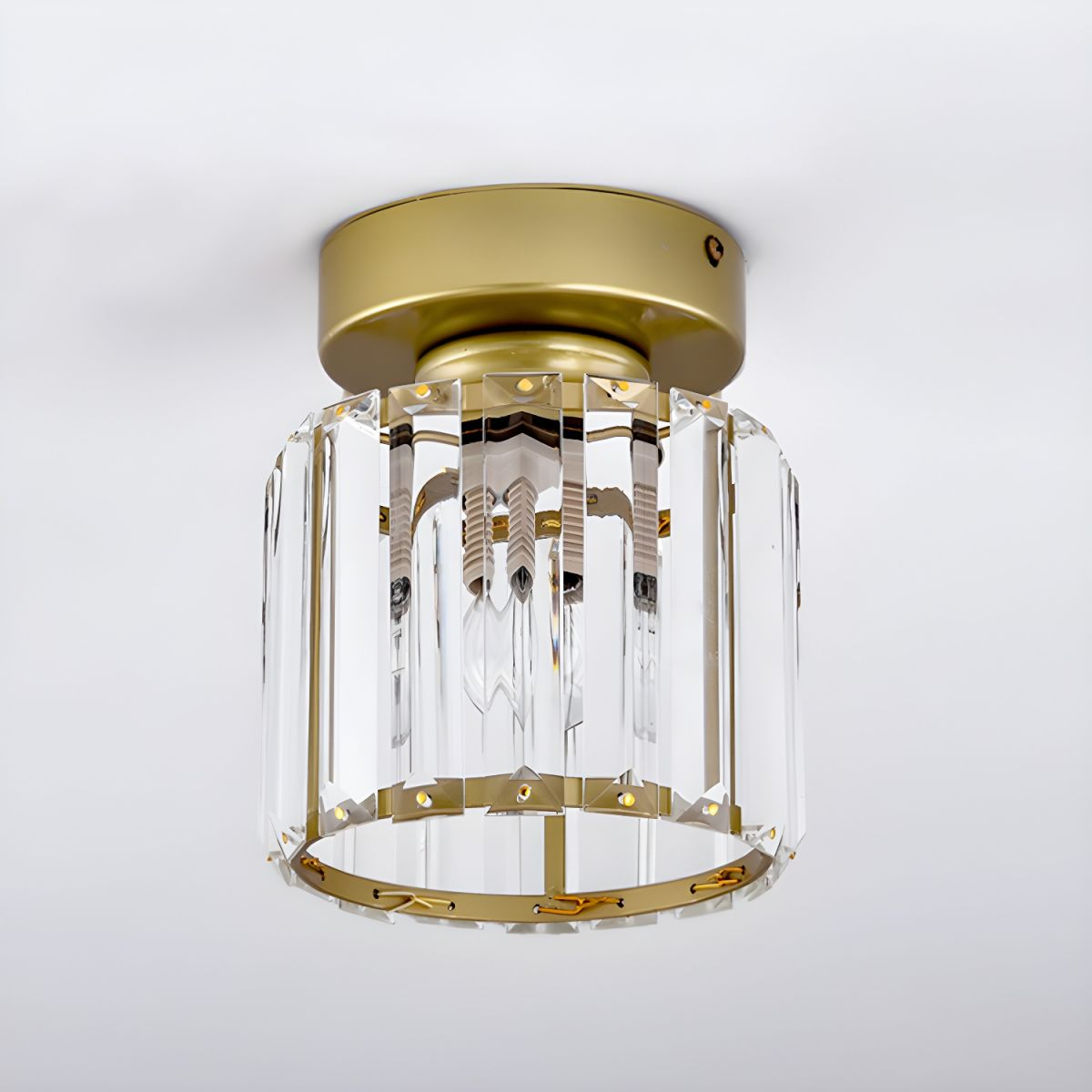 Maqiato | Modern Crystal Ceiling Light in Black or Gold