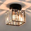 Maqiato | Modern Crystal Ceiling Light in Black or Gold