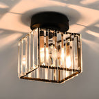 Maqiato | Modern Crystal Ceiling Light in Black or Gold