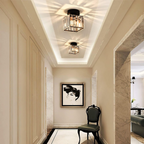Maqiato | Modern Crystal Ceiling Light in Black or Gold