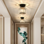 Maqiato | Modern Crystal Ceiling Light in Black or Gold