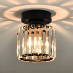 Maqiato | Modern Crystal Ceiling Light in Black or Gold