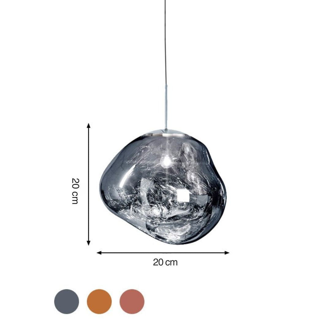 Maqiato | Modern Glass Ceiling Light in Silver