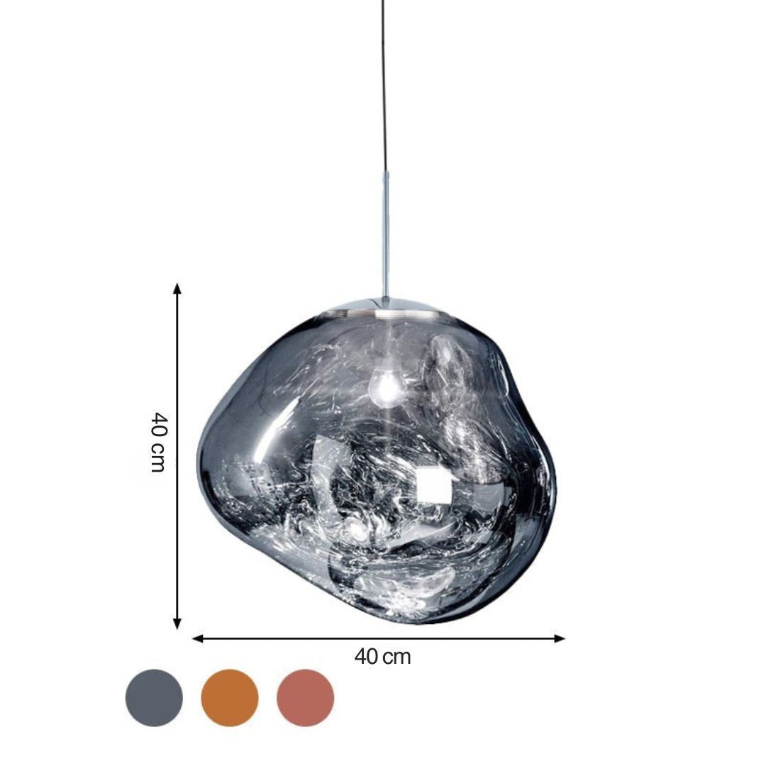 Maqiato | Modern Glass Ceiling Light in Silver