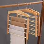 Maqiato | Multi-Pant Hanging Rack in Walnut