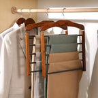 Maqiato | Multi-Pant Hanging Rack in Walnut