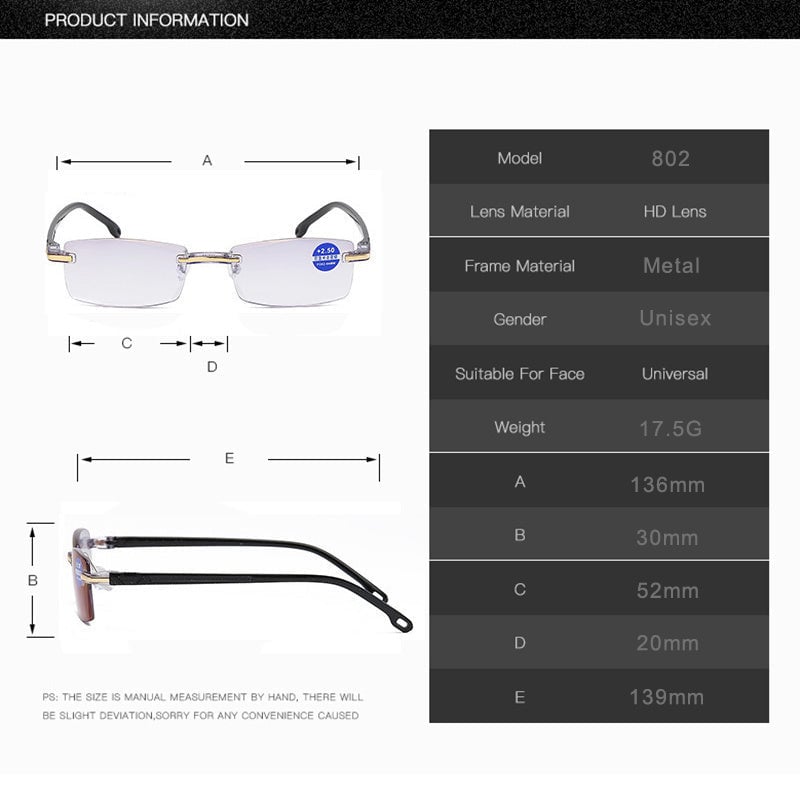 Maqiato | Multifocal Anti-Blue Light Reading Glasses