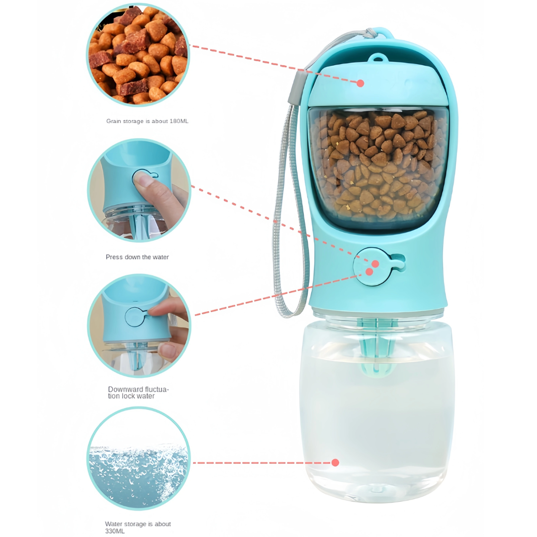 Maqiato | Portable Dog Water Bottle & Food Container