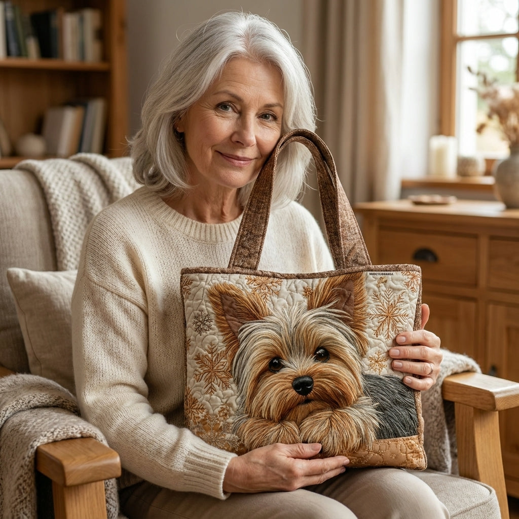 Maqiato | Quilted Dog Tote Bag - Yorkshire Terrier