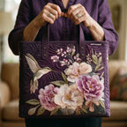Maqiato | Quilted Tote Bag - Hummingbirds and Orchids