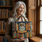 Maqiato | Quilted Tote Bag - Owl and Vintage Books