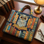 Maqiato | Quilted Tote Bag - Owl and Vintage Books