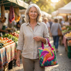Maqiato | Quilted Tote Bag - Rainbow Flamingo