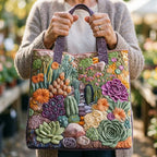 Maqiato | Quilted Tote Bag - Succulent Garden