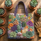 Maqiato | Quilted Tote Bag - Succulent Garden