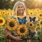 Maqiato | Quilted Tote Bag - Sunflowers and Butterflies