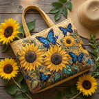 Maqiato | Quilted Tote Bag - Sunflowers and Butterflies