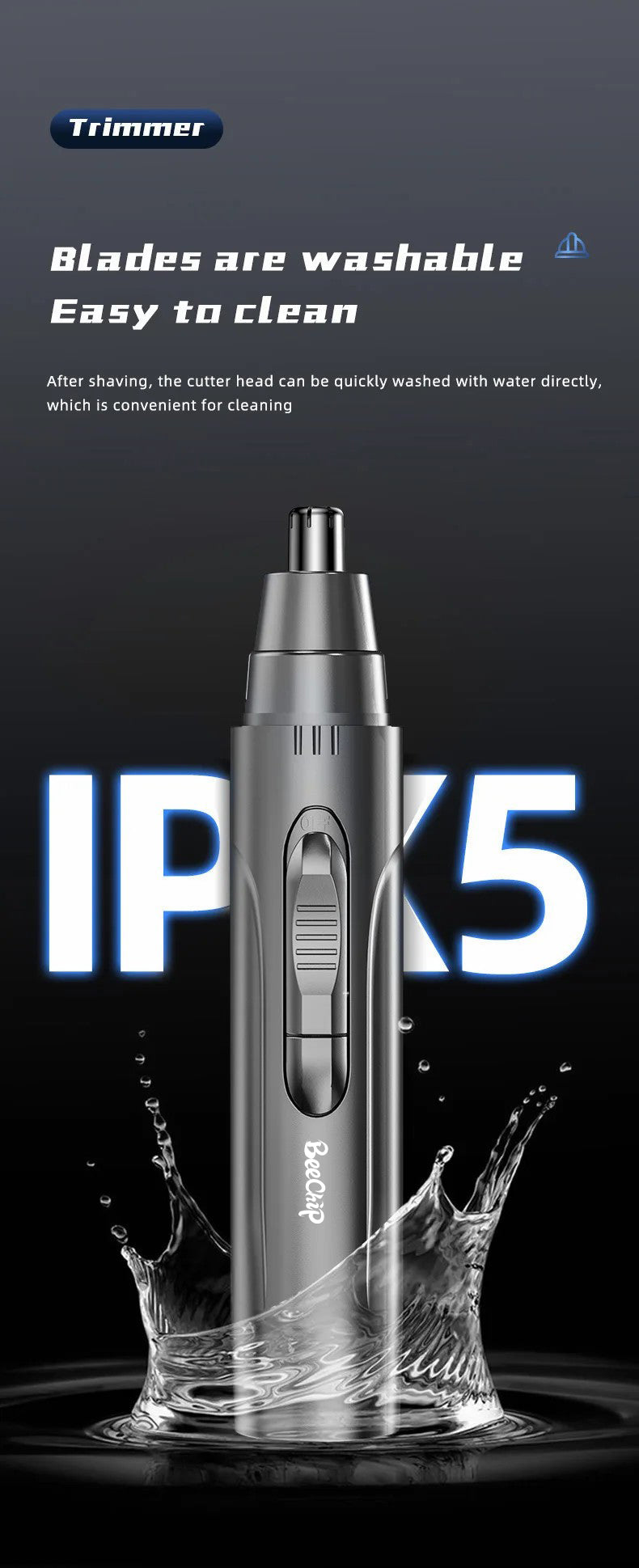 Maqiato | Rechargeable Nose & Ear Hair Trimmer