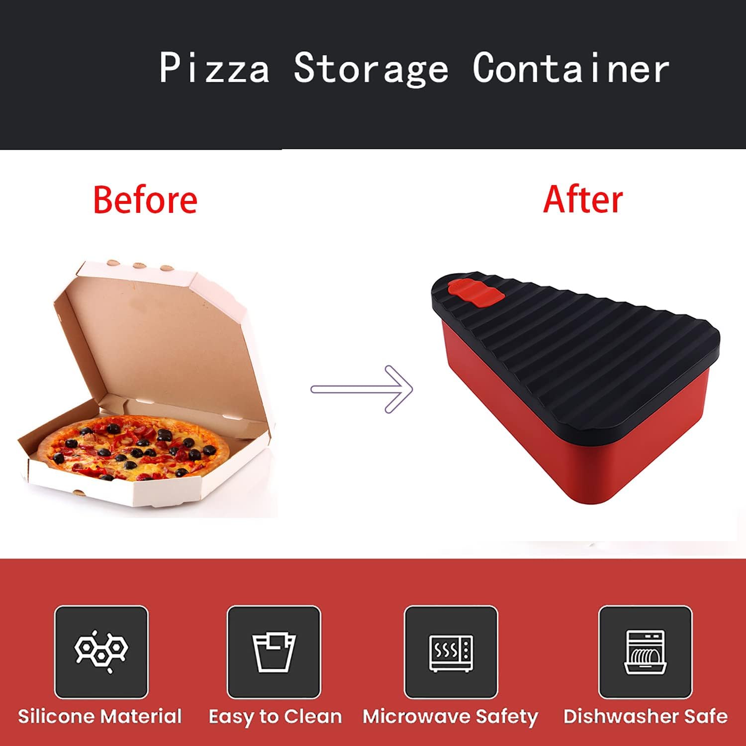 Maqiato | Reusable Pizza Storage Container with 2 Trays