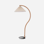 Maqiato | Scandinavian Beech Wood Floor Lamp in White