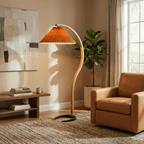 Maqiato | Scandinavian Beech Wood Floor Lamp in White