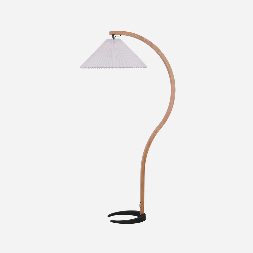 Maqiato | Scandinavian Beech Wood Floor Lamp in White