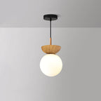 Maqiato | Single Globe Wood & Metal Ceiling Light