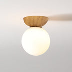 Maqiato | Single Globe Wood & Metal Ceiling Light