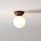 Maqiato | Single Globe Wood & Metal Ceiling Light