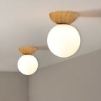 Maqiato | Single Globe Wood & Metal Ceiling Light