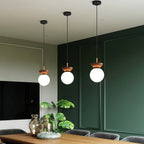 Maqiato | Single Globe Wood & Metal Ceiling Light